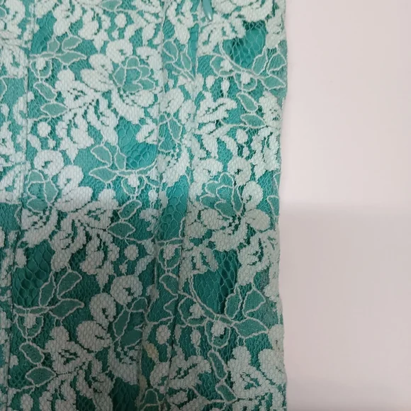 Cynthia Rowley Teal Floral Lace Dress – Small - Picture 10 of 14